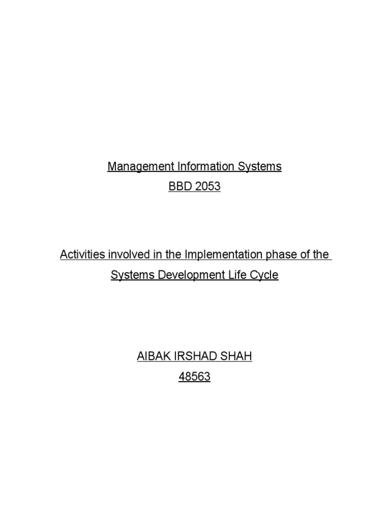 Key Activities in System Implementation | PDF | Software Development ...