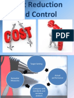 Cost Reduction and Control