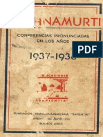 1937-1938 Conferencias Pronunciadas en los Años