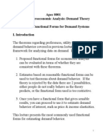 Functional Forms of Demand Systems