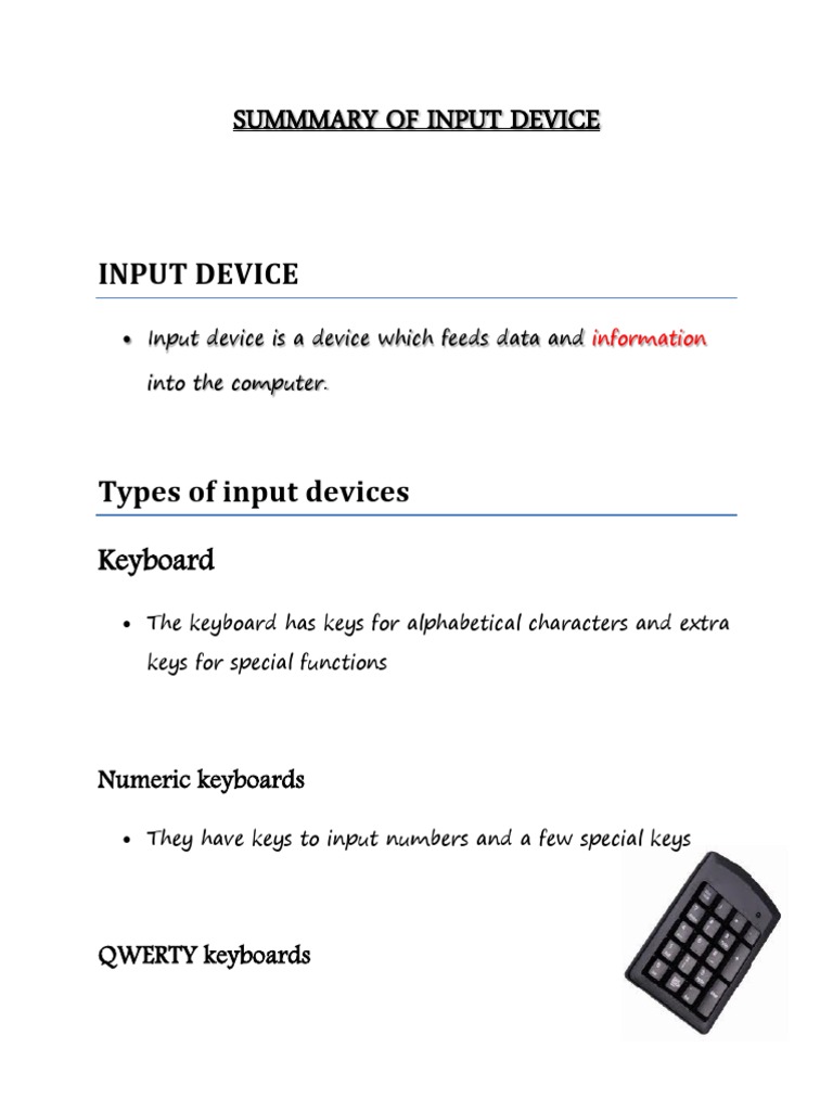 A Comprehensive Overview of Common Input Devices for Computers ...