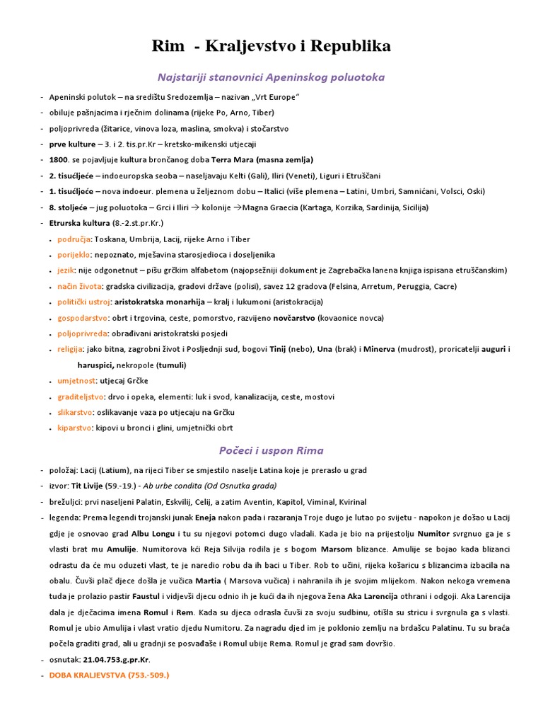 Antički Rim-Skripta | PDF