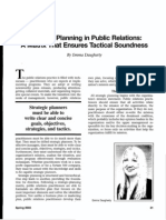 Strategic Planning in Public Relations