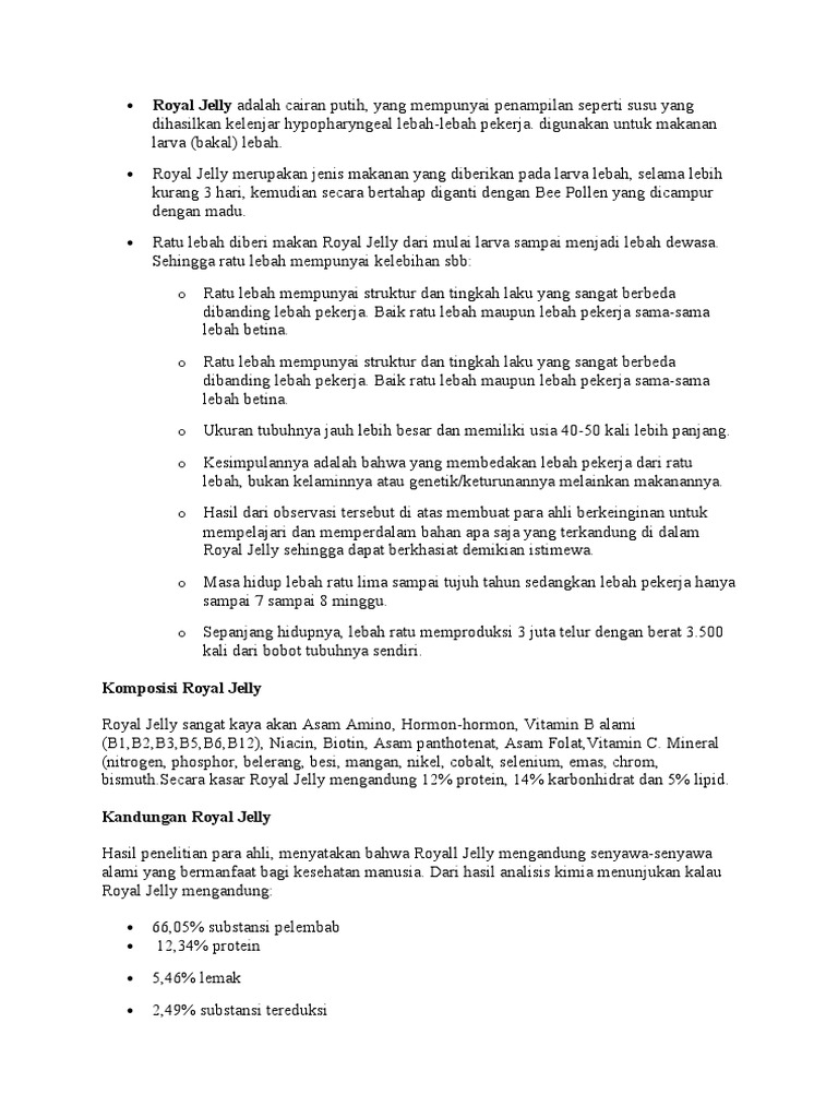Royal Jelly PDF