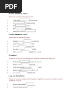 Present Continuous Test