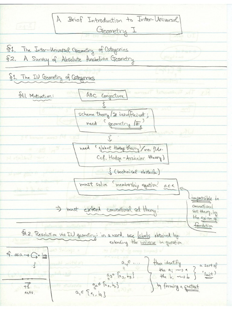A Brief Introduction To Inter-Universal Geometry (Tokyo 2004-01) | PDF