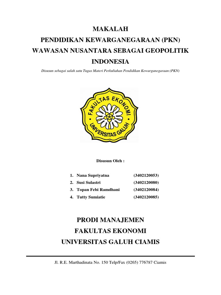 Cover Makalah Unigal