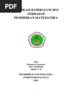 Download Implikasi Kurikulum 2013 Terhadap Pendidikan Matematika by asnanta SN199045211 doc pdf