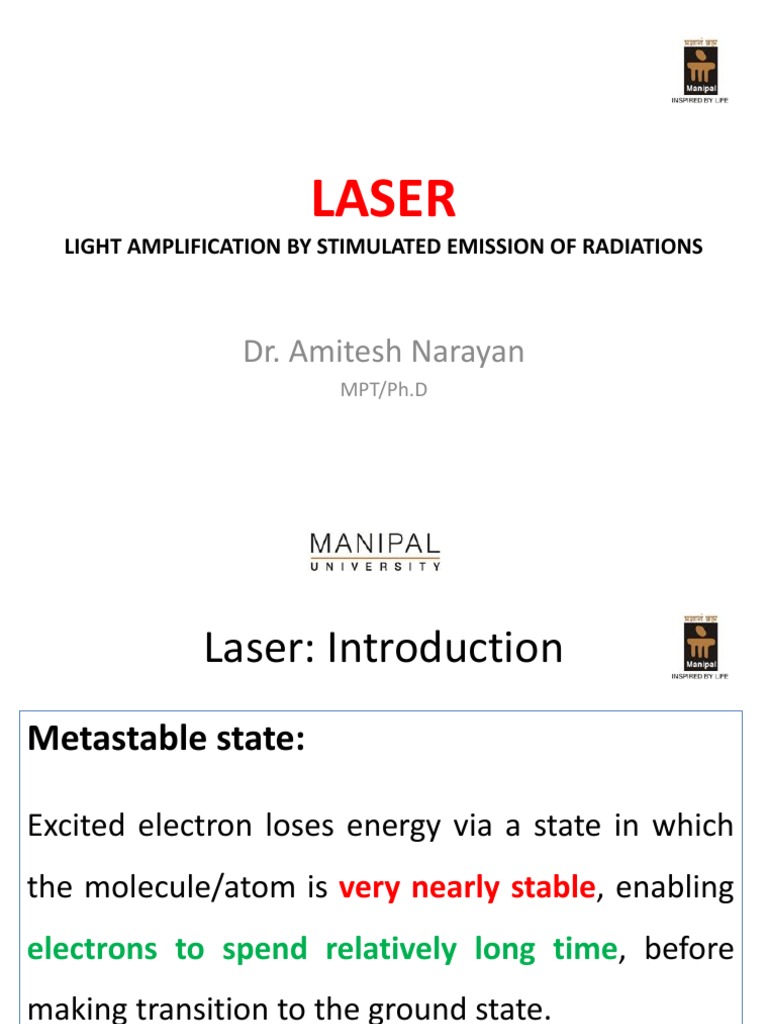 Laser Fundamentals in Electrotherapy | PDF | Laser | Emission Spectrum