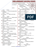 Subject Verb Agreement Multiple Choice Exercises Worksheet