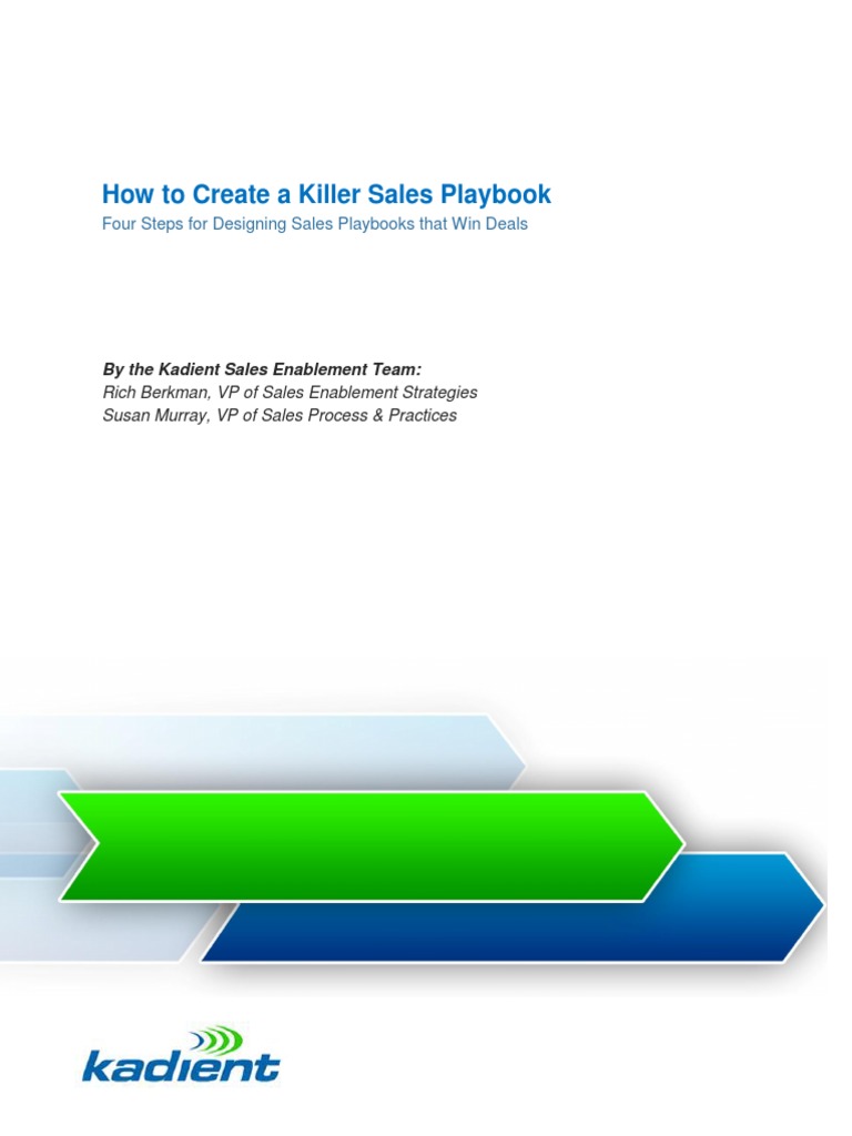 Sales Playbook Creation Guide | PDF | Sales | Analytics