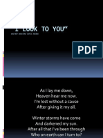 Lyrics - I Look To You