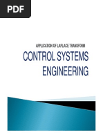 Application of Laplace Transform in Controls