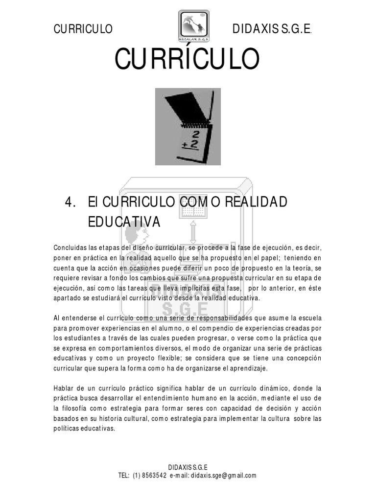 Modulo Curriculo Como Realidad Educativa | PDF | Plan de estudios ...