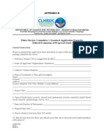 APPENDIX B-Application Form For Ethical Evaluation of Proposed Study