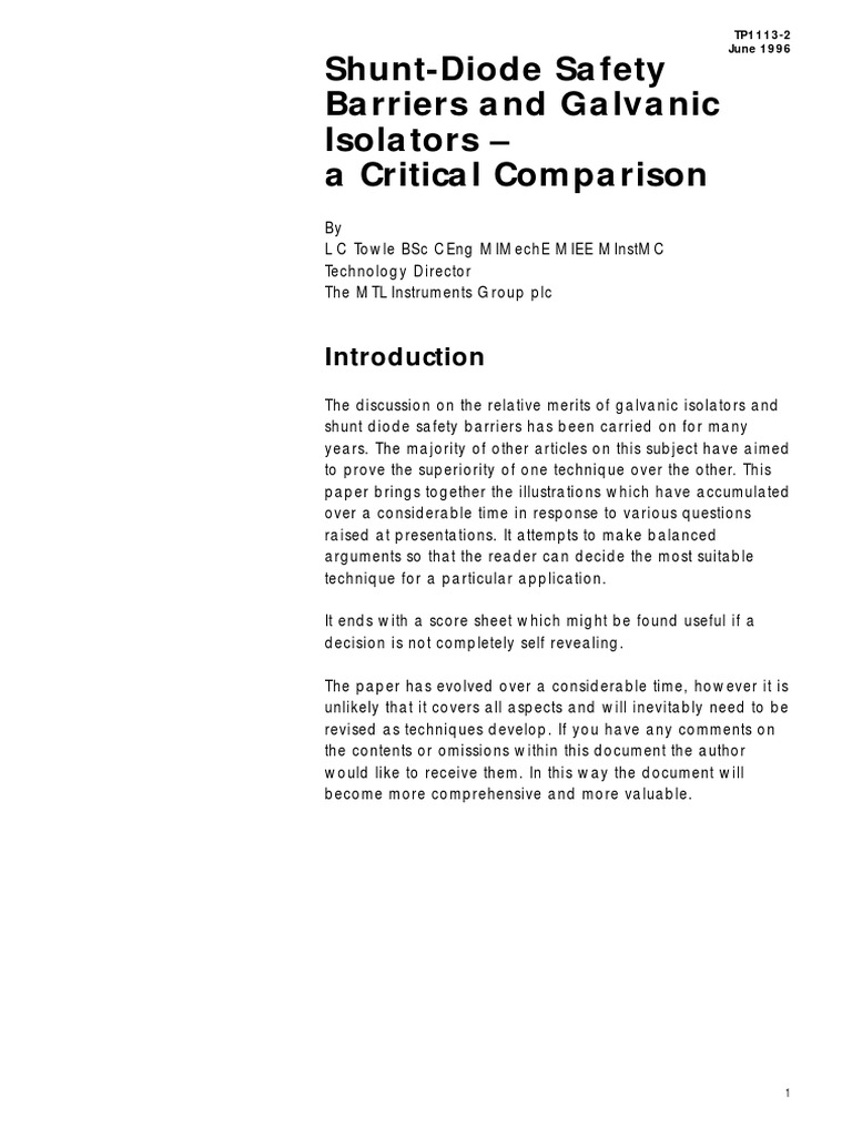 Barrier and Isolator Comparison PDF