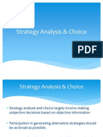 CH 6. Strategy Analysis and Choice