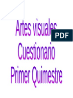 Evaluación Del Primer Quimestre de Artes Visuales PDF