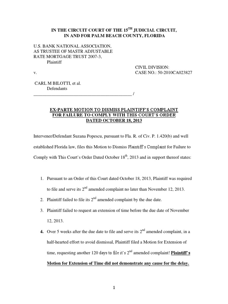 Motion to dismiss plaintiff s complaint service of process complaint