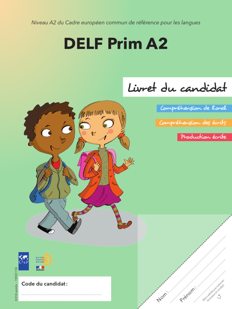 DELF Prim A2 : Guide du candidat | PDF