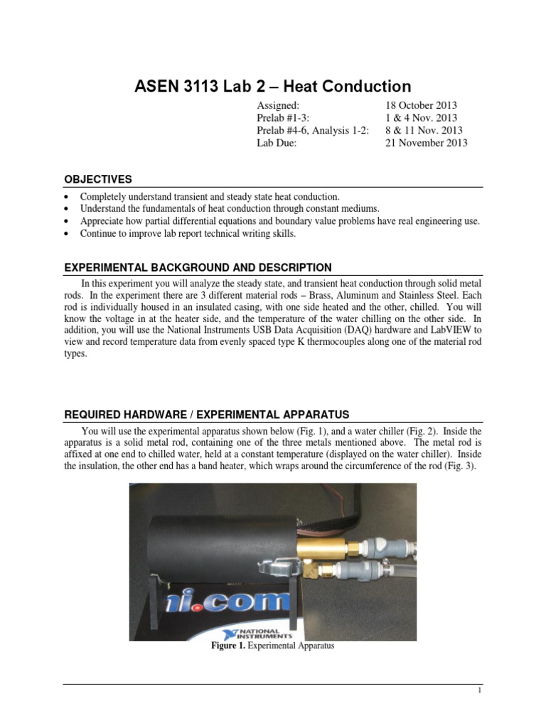 Heat Conduction Lab Report Guide | PDF | Thermal Conduction | Thermocouple
