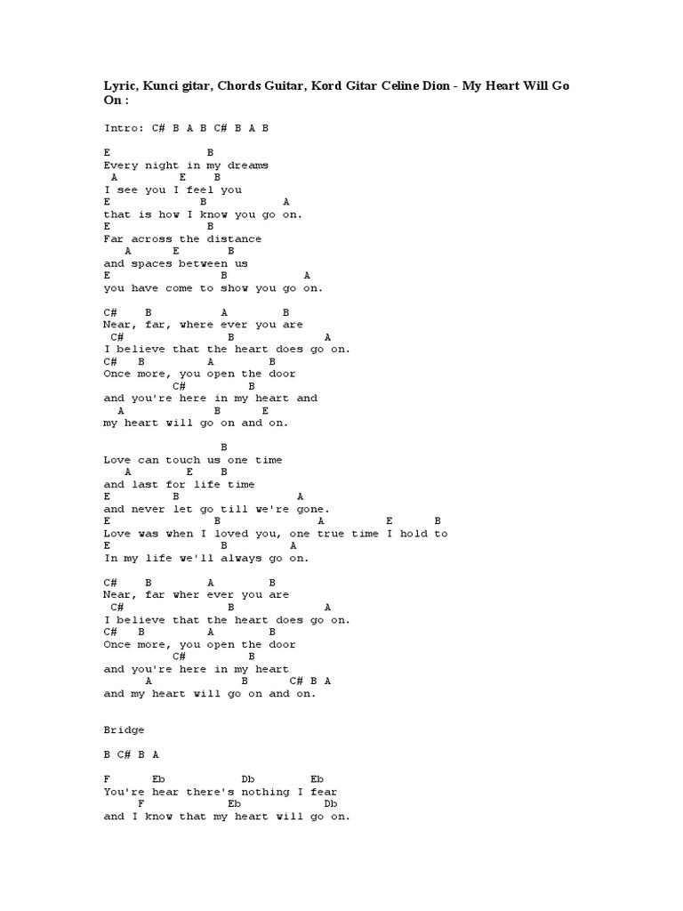 Kunci Gitar If You Re Not The One Goreng