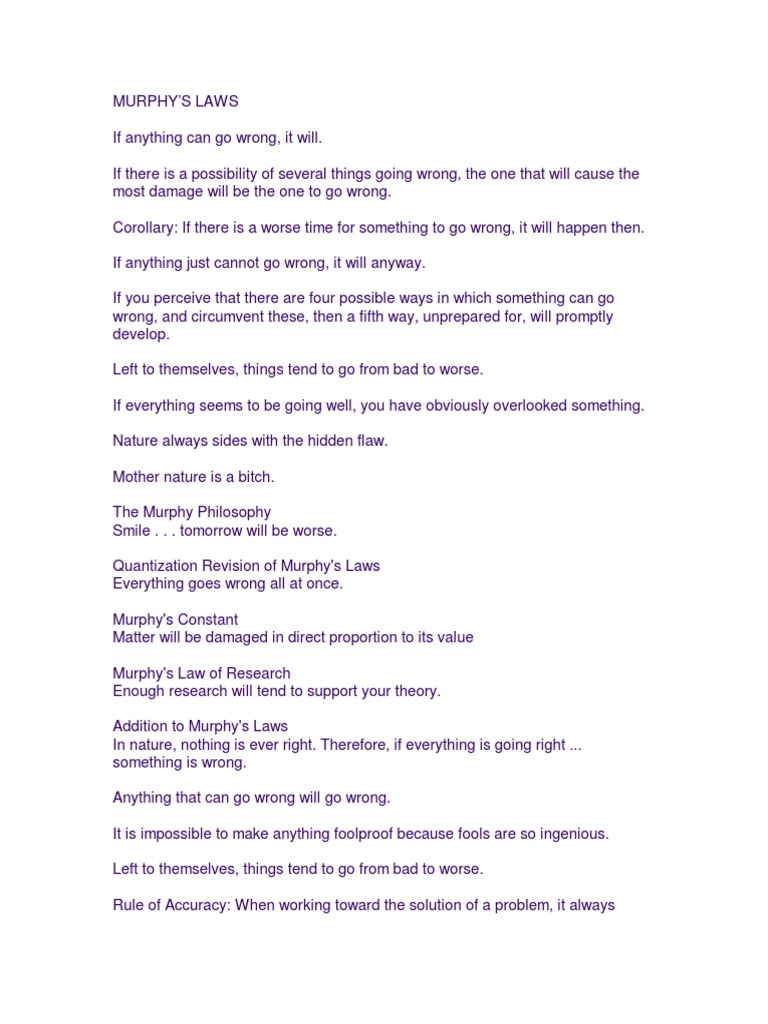 MURPHY laws.pdf Philosophical Science Science