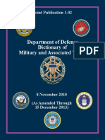 Joint Publication 1-02 Department of Defense Dictionary of Military and Associated Terms, Nov 2010, as amended Dec 2013