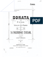 Coleridge-Taylor Sonata in d Violin Piano