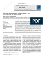 Size, charge and concentration dependent uptake of iron
oxide particles by non-phagocytic cells