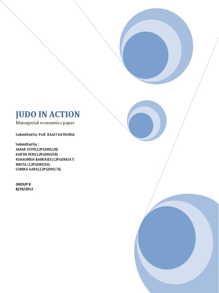 GRP 8 Judo in Action PDF Profit (Economics) Competition