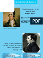 250th Anniversary of The Scottish Bard: Robert Burns