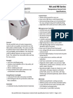 RA and RB Series: Temperature Control Unit Specifications