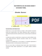 La curva caracterstica de un diodo zener y un diodo túnel