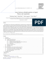 Interaction Forces Between Colloidal Particles in Liquid: Theory and Experiment