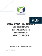 Guia para Manejo de Residuos de Rastros y Mataderos Municipales