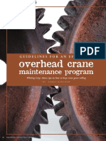 Overhead Crane: Maintenance Program