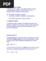 Discrete Random Variables: Integral