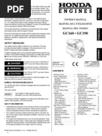 GC160 - GC190: Owner'S Manual Manuel de L'Utilisateur Manual Del Usario