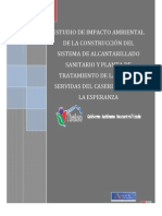 EsIA y PMA del sistema de alcantarillado y planta de tratamiento de Chilco-La Esperanza