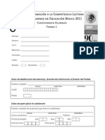 Competencia Lectora 2011 Cuestionario Alumno Forma1(13!04!2011)