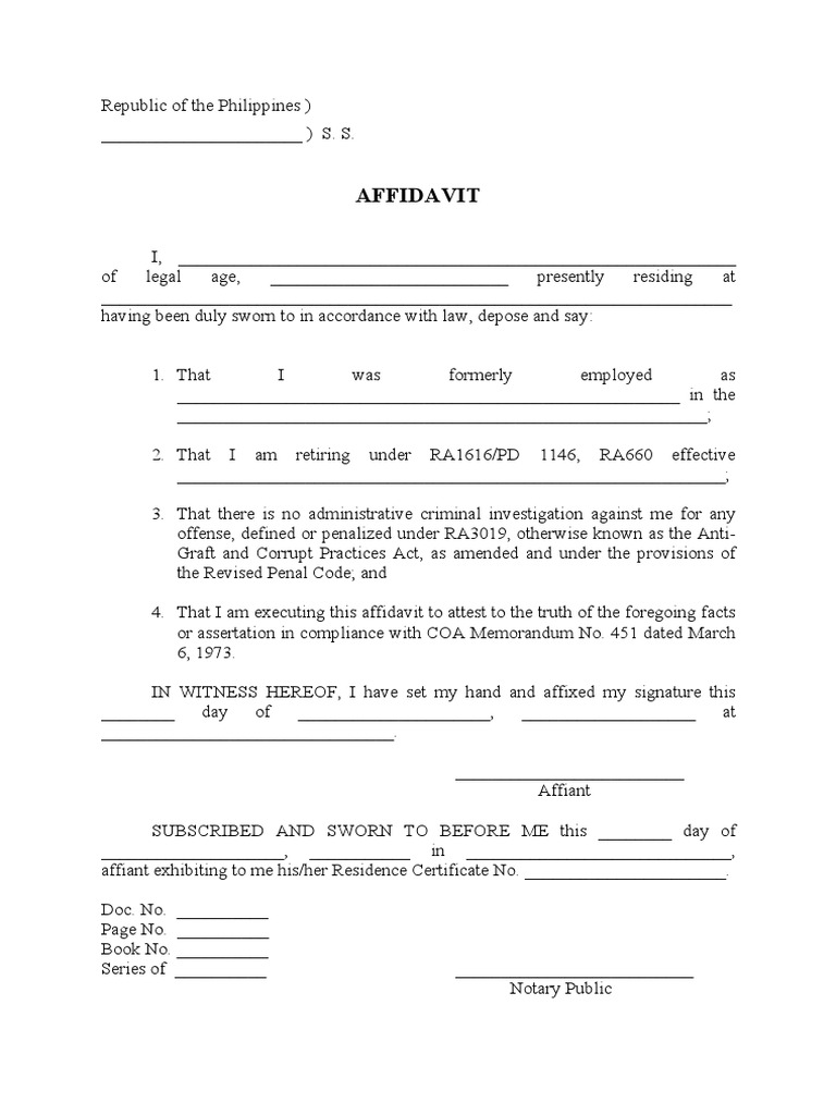 format affidavit for counter of affidavit fact affidavit affidavit of template. template: facts