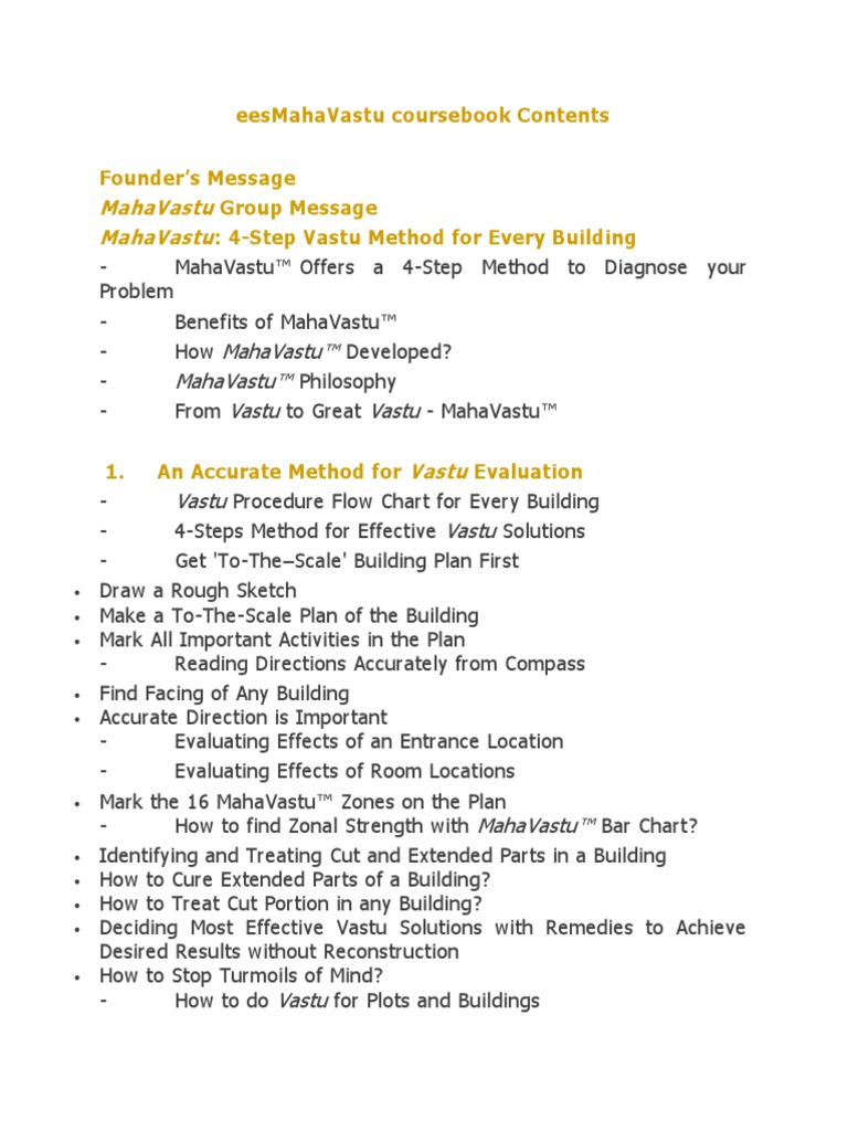 Mahavastu Course Content PDF Horoscope Hindu Astrology