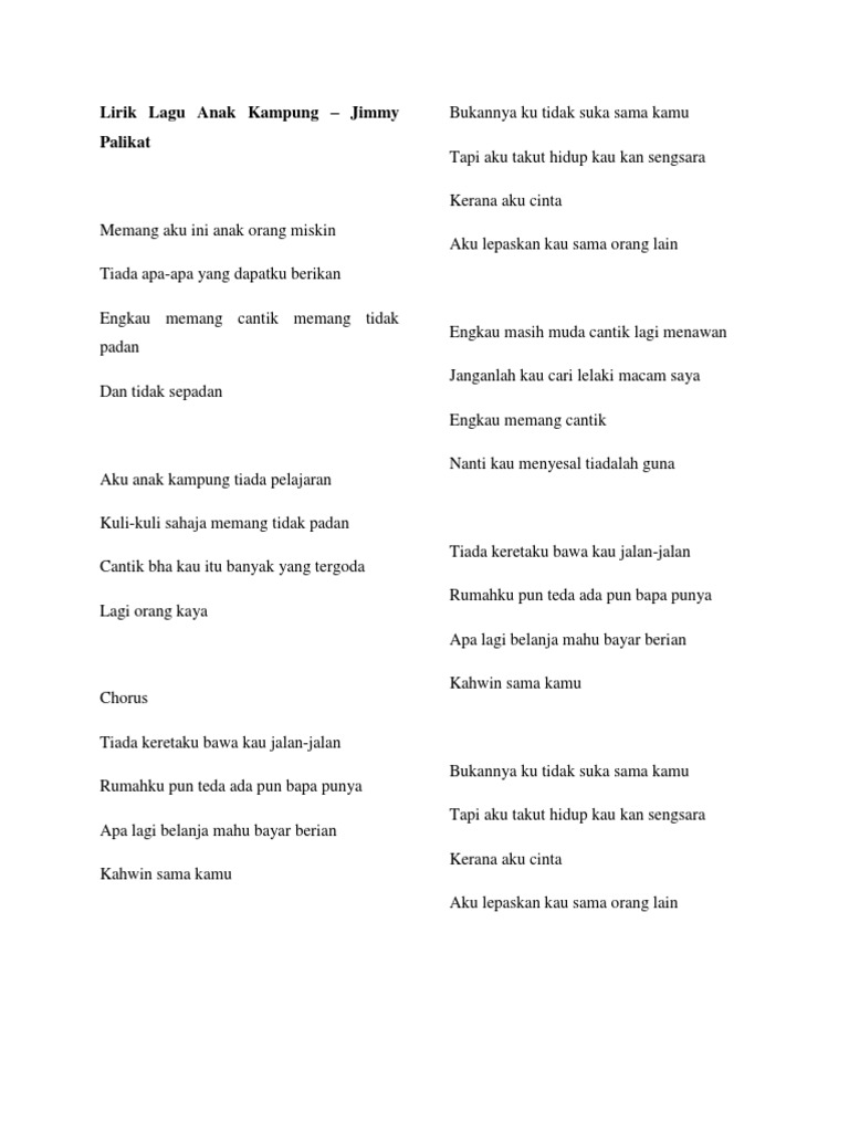 Lirik Lagu Pdf