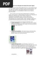 Practicas para el uso del quipo de cómputo de manera segura.