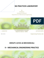 Engineering Practices Laboratory: by R.Nathan Assistant Professor Department of Mechanical Engineering