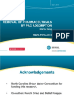 Removal of Pharmaceuticals by Pac Adsorption: Qianru Deng
