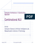 Combinational ALU: Computer Architecture: A Constructive Approach