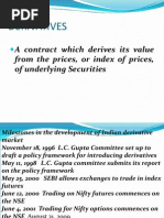 Derivatives: A Contract Which Derives Its Value From The Prices, or Index of Prices, of Underlying Securities