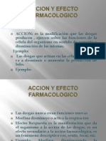 Accion y Efecto Farmacologico